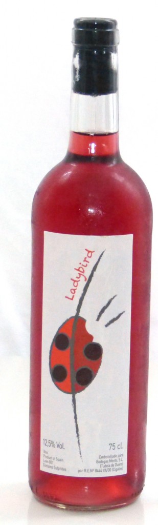 Botella de vino rosado Ladybird