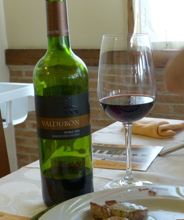 Botella de vino roble 'Valdubón'