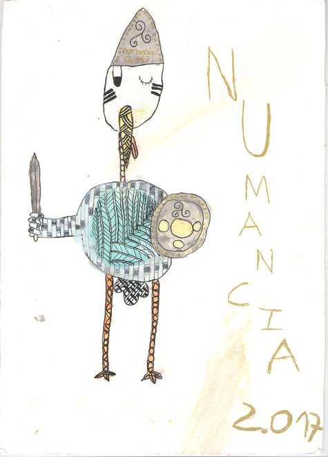 Mascota infantil Numancia 2017 realizada por Claudia González Mayo