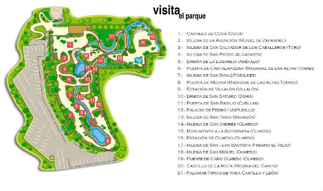 Mapa del Parque temático del Mudejar - Destino Castilla y León