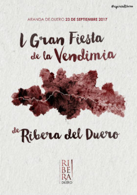 Cartel de la fiesta de la vendimia de Aranda de Duero - Imagen de la Ruta del vino