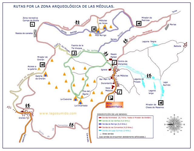 Mapa de Las Medulas - Destino Castilla y León