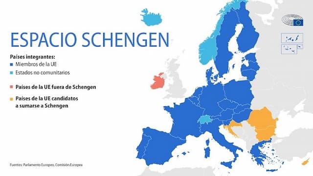 Espacio Schengen - Imagen del Ministerio de Presidencia