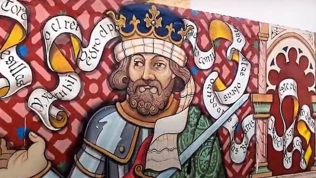 Mural dedicado al rey Pedro I en Tordesillas - Destino Castilla y León