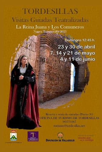 Cartel de las Visitas teatralizadas a Tordesillas 2023