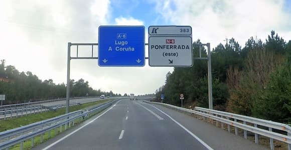 Llegada a Ponferrada por la Autovía A6 - Destino Castilla y León
