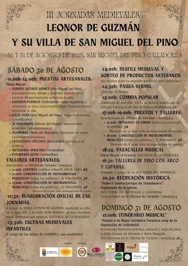 Programa de las jornadas medievales Leonor de Guzmán 2025