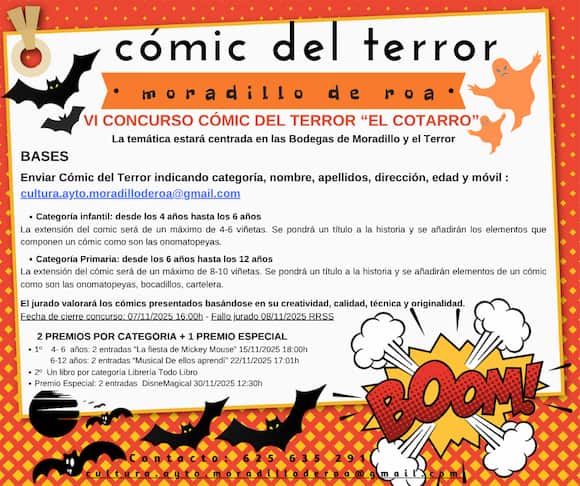 Bases del concurso de Comic de Moradillo de Roa 2025