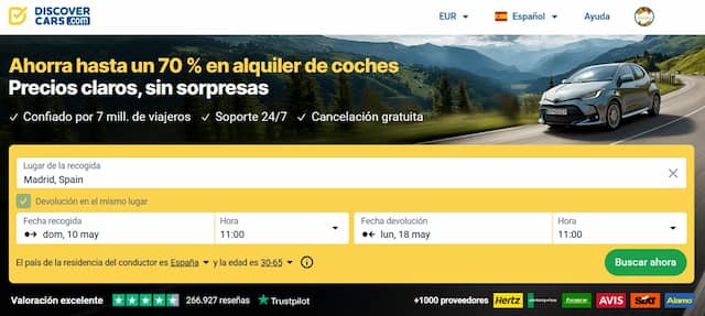 Empieza tu elección del vehículo - Destino Castilla y León