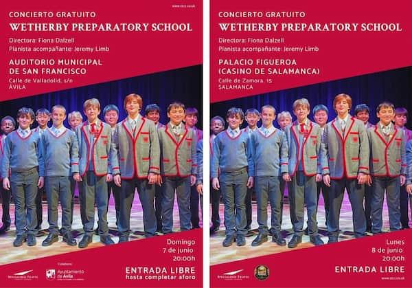 Carteles de los conciertos en Ávila y Salamanca